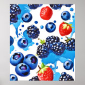 Vibrant Berry Pattern Poster (Vorne)