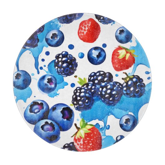 Vibrant Berry Pattern Schneidebrett (Vorderseite)