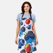 Vibrant Berry Pattern Schürze (Getragen)