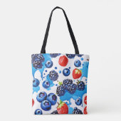Vibrant Berry Pattern Tasche (Rückseite)