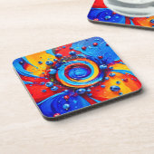 Vibrant Berry Vortex Getränkeuntersetzer (Linke Seite)
