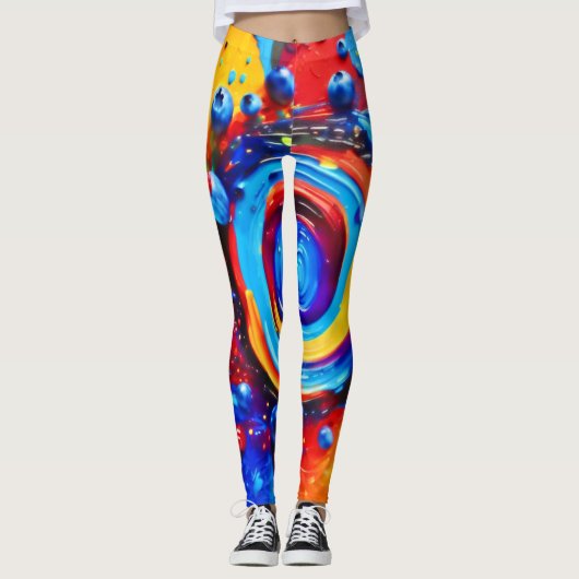 Vibrant Berry Vortex Leggings (Vorderseite)
