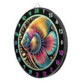 Vibrant Betta Fish Dartboard Decke Dartscheibe (Vorderseite rechts)