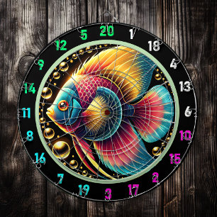 Vibrant Betta Fish Dartboard Decke Dartscheibe