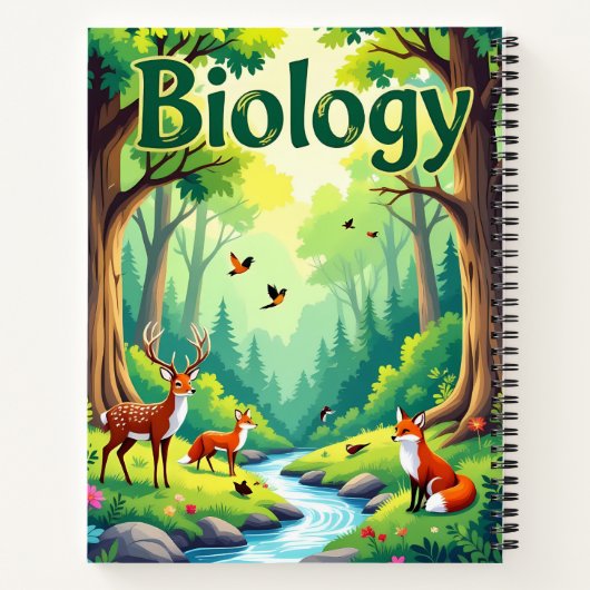 Vibrant Biology Forest Animals Notebook - Personal Notizblock (Rückseite)