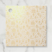 Vibrant Birthday Party Seamless Pattern Geschenkanhänger (Vorderseite)