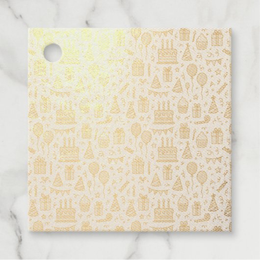 Vibrant Birthday Party Seamless Pattern Geschenkanhänger (Vorderseite)