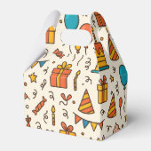Vibrant Birthday Party Seamless Pattern Geschenkschachtel (Vorderseite)