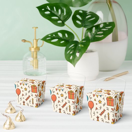 Vibrant Birthday Party Seamless Pattern Geschenkschachtel (Zahlreiche)