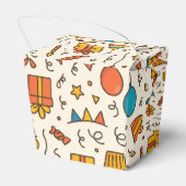 Vibrant Birthday Party Seamless Pattern Geschenkschachtel (Rückseite)