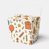 Vibrant Birthday Party Seamless Pattern Geschenkschachtel (Vorderseite)