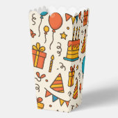 Vibrant Birthday Party Seamless Pattern Geschenkschachtel (Rückseite)