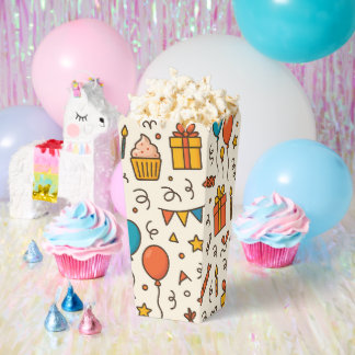 Vibrant Birthday Party Seamless Pattern Geschenkschachtel