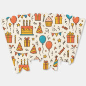 Vibrant Birthday Party Seamless Pattern Geschenkschachtel (Ungeklappt)