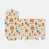 Vibrant Birthday Party Seamless Pattern Geschenkschachtel (Ungefaltet)