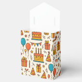 Vibrant Birthday Party Seamless Pattern Geschenkschachtel (Geöffnet)
