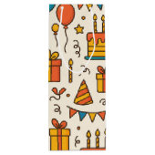 Vibrant Birthday Party Seamless Pattern Geschenktüte Für Weinflaschen (Rückseite)