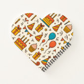 Vibrant Birthday Party Seamless Pattern Notizblock (Rückseite)