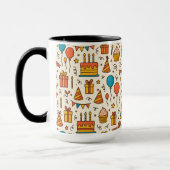 Vibrant Birthday Party Seamless Pattern Tasse (Links)