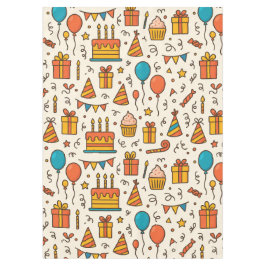 Vibrant Birthday Party Seamless Pattern Tischdecke
