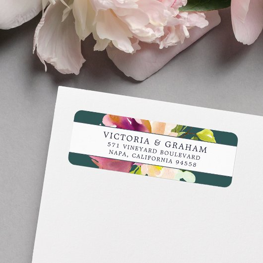 Vibrant Bloom | Florale Rücksendeadresse