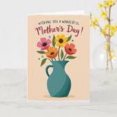 Vibrant Bloom Mothers Day Card Karte (Gelbe Blume)