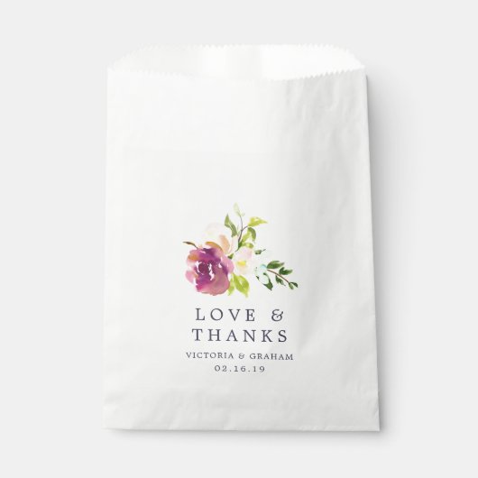 Vibrant Bloom Wedding Vielen Dank Geschenktütchen (Vorderseite)