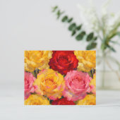 Vibrant Blooming Roses Postkarte (Stehend Vorderseite)