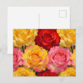 Vibrant Blooming Roses Postkarte (Vorne/Hinten)