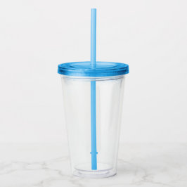 Vibrant Blue 16 oz Acrylic Drink Tumbler Acryltrinkbecher