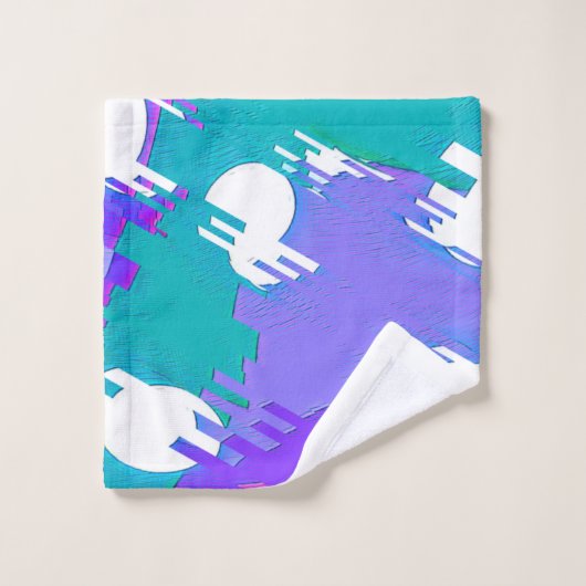 Vibrant Blue abstract digital art Badhandtuch Set (Waschlappen)