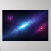 Vibrant Blue Galaxy Supernova Outer Space Poster (Vorne)