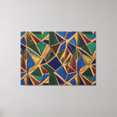 Vibrant Blue, Green & Red Geometric Pattern Leinwanddruck (Vorderseite)