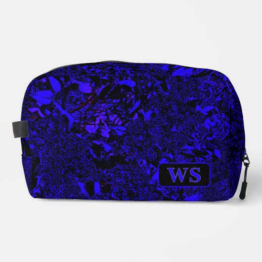 Vibrant Blue Monogram Toiletry Bag Waschbeutel (Vorderseite)