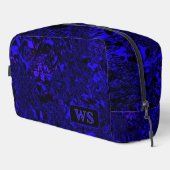 Vibrant Blue Monogram Toiletry Bag Waschbeutel (Rechte Ecke)