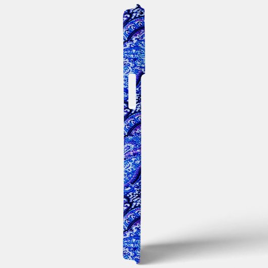 Vibrant Blue Paisley Case-Mate iPhone Hülle (Rückseite / Rechts)