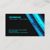 Vibrant Blue Trails on Dark Backdrop Visitenkarte (Rückseite)