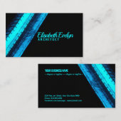 Vibrant Blue Trails on Dark Backdrop Visitenkarte (Vorne/Hinten)