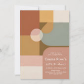 Vibrant Boho Birthday Party Einladung (Vorderseite)