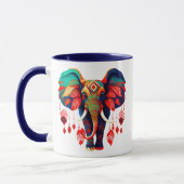 Vibrant Boho Chic Elephant Tasse (Links)