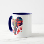 Vibrant Boho Chic Elephant Tasse (Vorderseite Links)