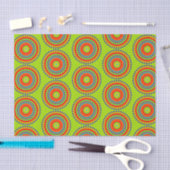 Vibrant Boho Concentric Mandala Pattern Seidenpapier (Handwerk)