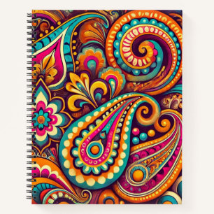 Vibrant Boho Paisley Notizblock