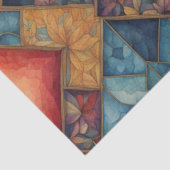 Vibrant Boho Quilted Floral Seidenpapier (Detail)