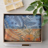 Vibrant Boho Rainbow Gradient Floral Seidenpapier (Geschenk)