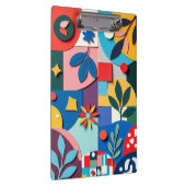 Vibrant Botanical Geometry in Layered Paper-Cut St Klemmbrett (Rechts)