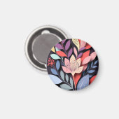 Vibrant Botanical Paper-Cut Bloom Magnet (Vorderseite/Rückseite)