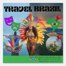 Vibrant Brazilian Carnival Design Travel Agency Gartenschild