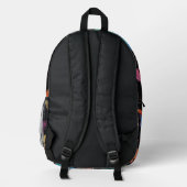Vibrant Butterflies Monogram Bedruckter Rucksack (Rückseite)