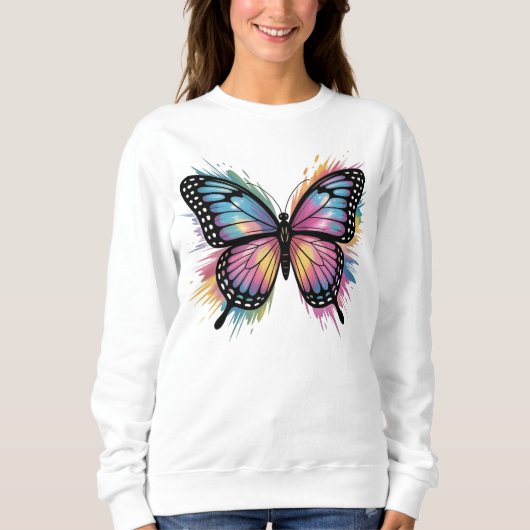 Vibrant Butterfly Art: Bold & Beautiful Sweatshirt (Vorderseite)